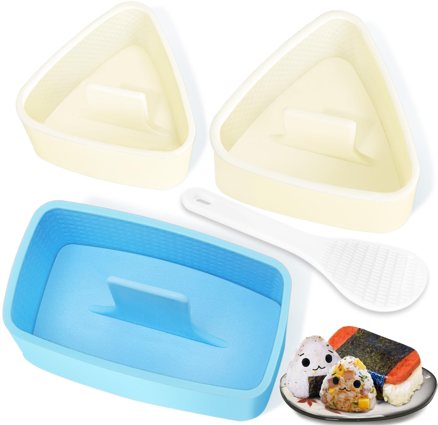 Amazon.com: Onigiri Mold, 3 Pack Musubi Press Maker Triangle Rice
